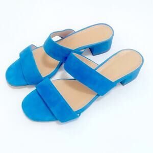 J. Crew Double Strap Suede Slides Sandals